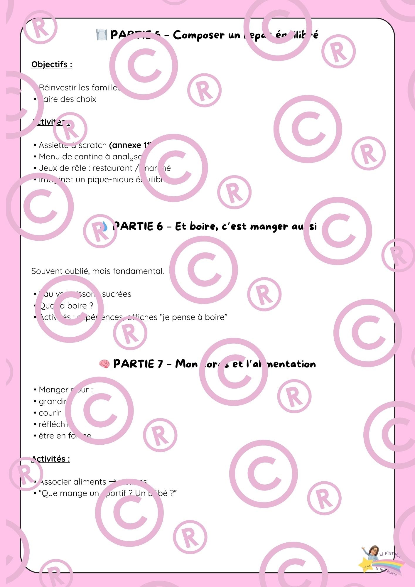 Mon dossier sur l'alimentation