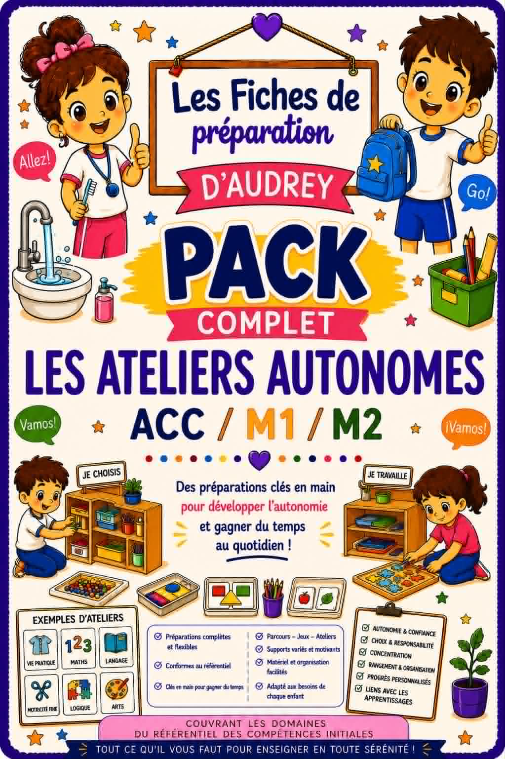 Pack: Préparations de leçon " LES ATELIERS AUTONOMES " Acc/M1/M2 PDF