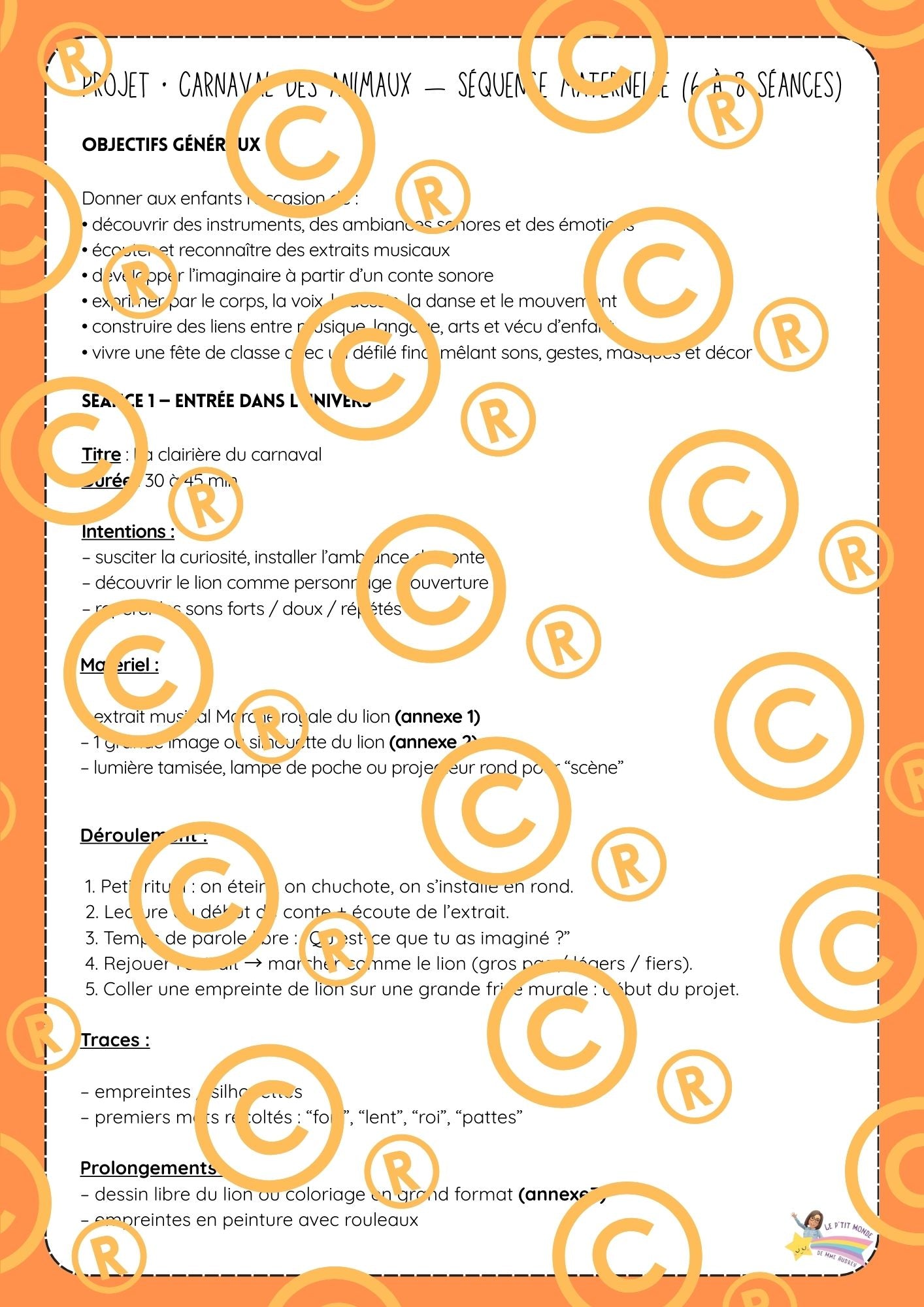 Mon dossier : Le carnaval des animaux (exploitation musicale)