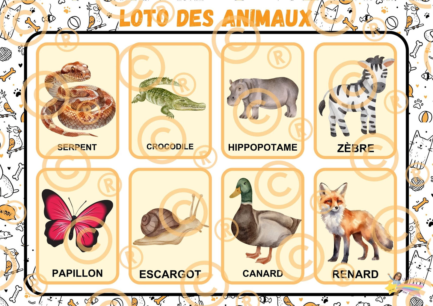 PDF Loto des animaux PDF