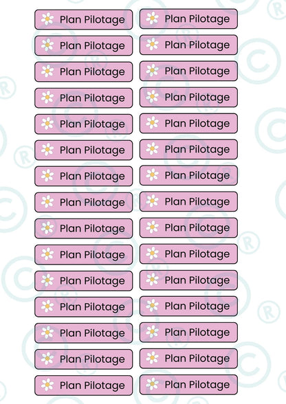 PACK NOUVEAUX STICKERS RECTANGULAIRES ( 8 planches de 30 stickers)