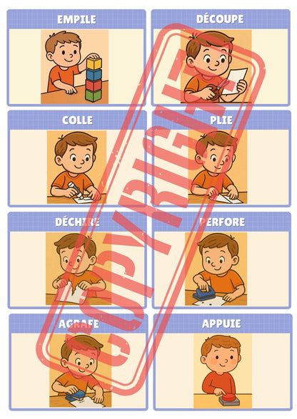 Mon p'tit dictionnaire des consignes illustrées ( 112 cartes consignes )