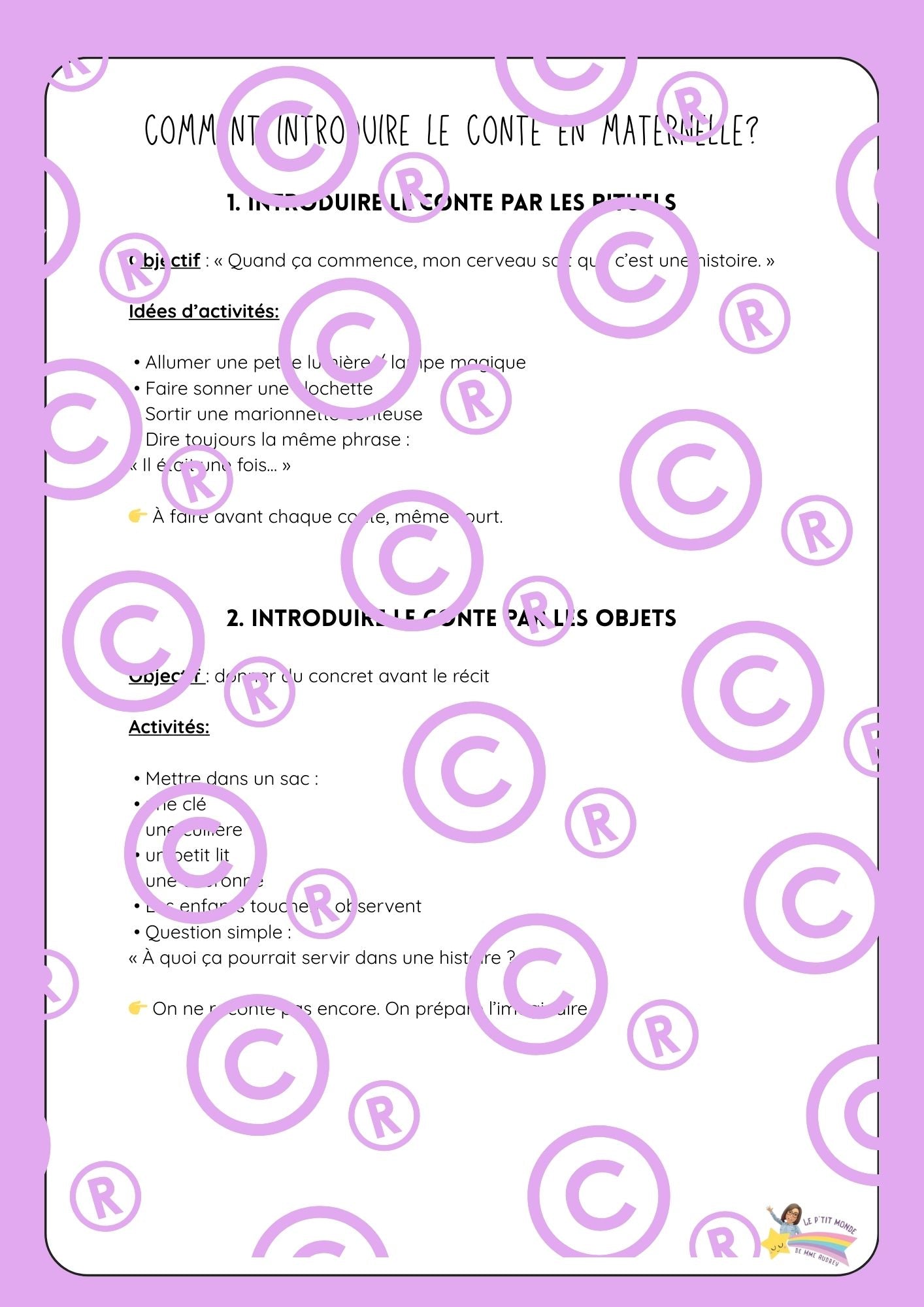 Mon dossier sur les contes ( maternelles / P1/P2)