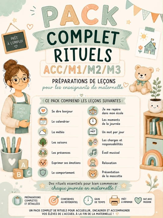 PACK COMPLET  de préparations de leçon complètes sur : LES RITUELS ACC/M1/M2/M3 PDF