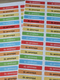 STICKERS RECTANGULAIRES : Ed. Artistique ( planche de 30 stickers)
