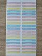 STICKERS RECTANGULAIRES: Préambules ( planche de 30 stickers)