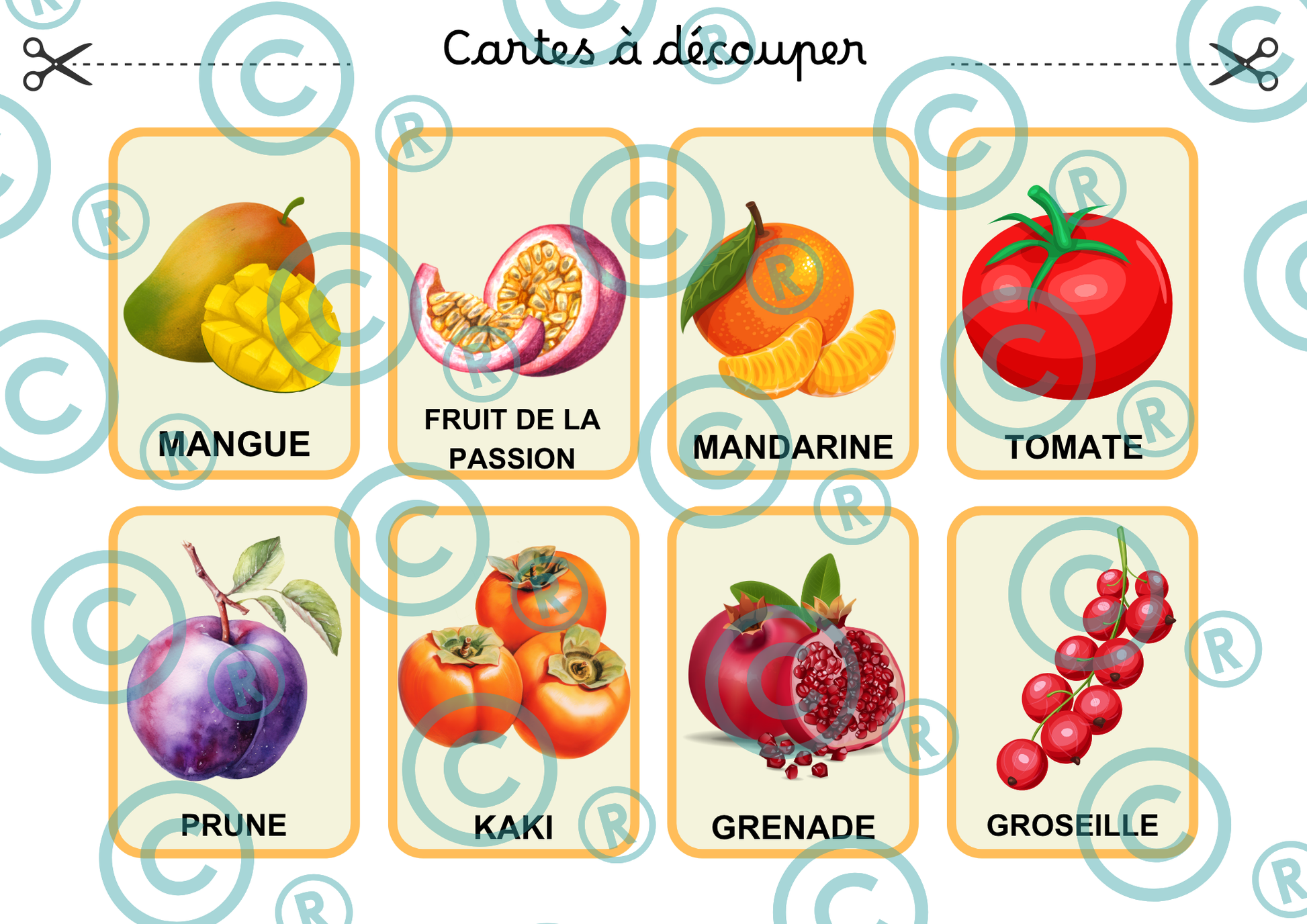 Loto des fruits PDF