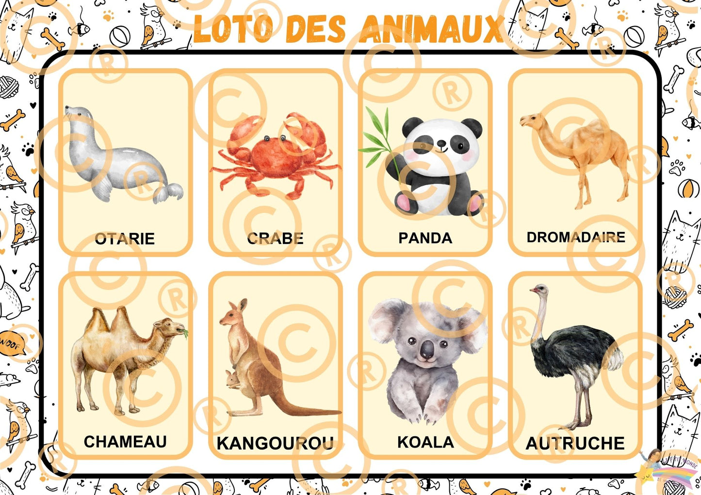 PDF Loto des animaux PDF