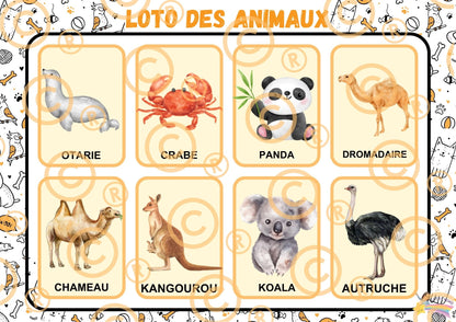 PDF Loto des animaux PDF