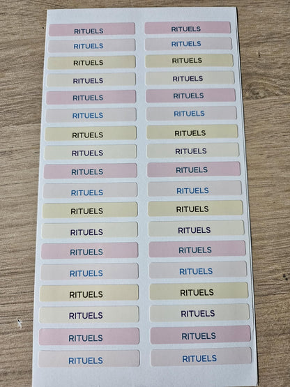 PACK COMPLETSTICKERS RECTANGULAIRES (510 stickers) 17 planches de 30 stickers