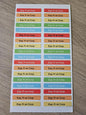 STICKERS RECTANGULAIRES : Ex.Fr et Corp ( planche de 30 stickers)