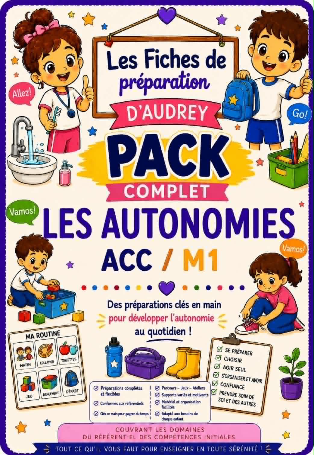 Pack: Préparations de leçon "LES AUTONOMIES " Acc/M1 PDF