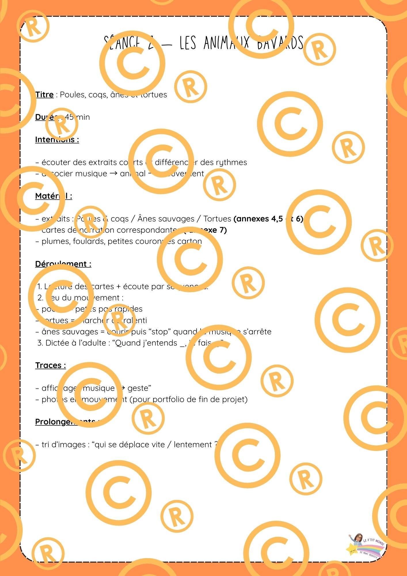 Mon dossier : Le carnaval des animaux (exploitation musicale)