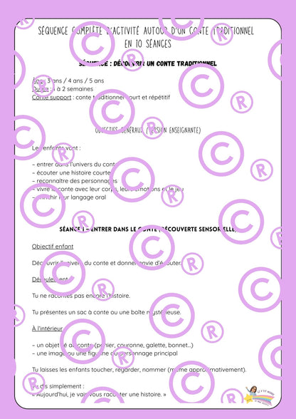 Mon dossier sur les contes ( maternelles / P1/P2)