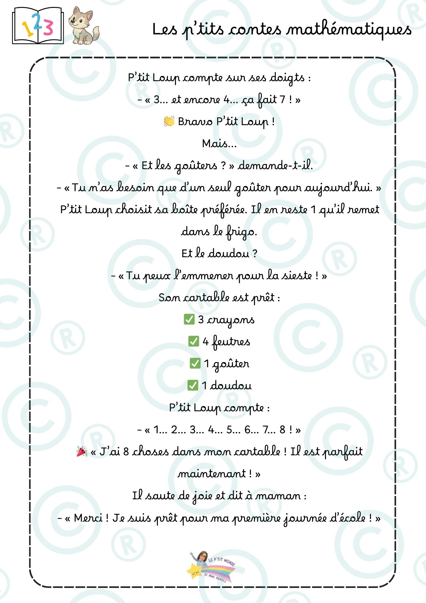 Mon dossier d'activités pour la RENTRÉE des classes PDF ( Maternelle)