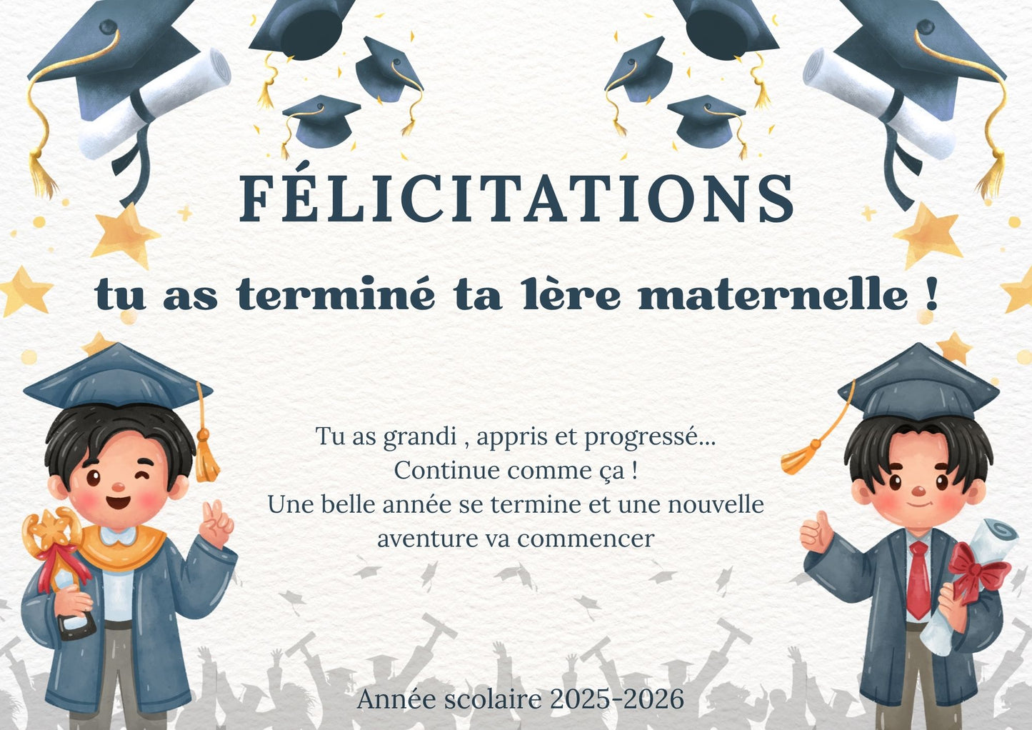 Diplôme de fin d'année 2025/2026 GRATUIT