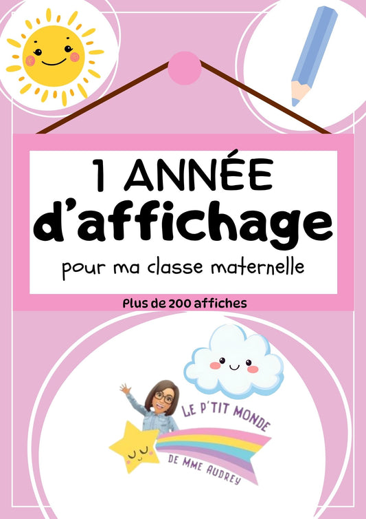 1 année d'affichage pour ma classe maternelle PDF