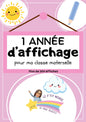 1 année d'affichage pour ma classe maternelle PDF