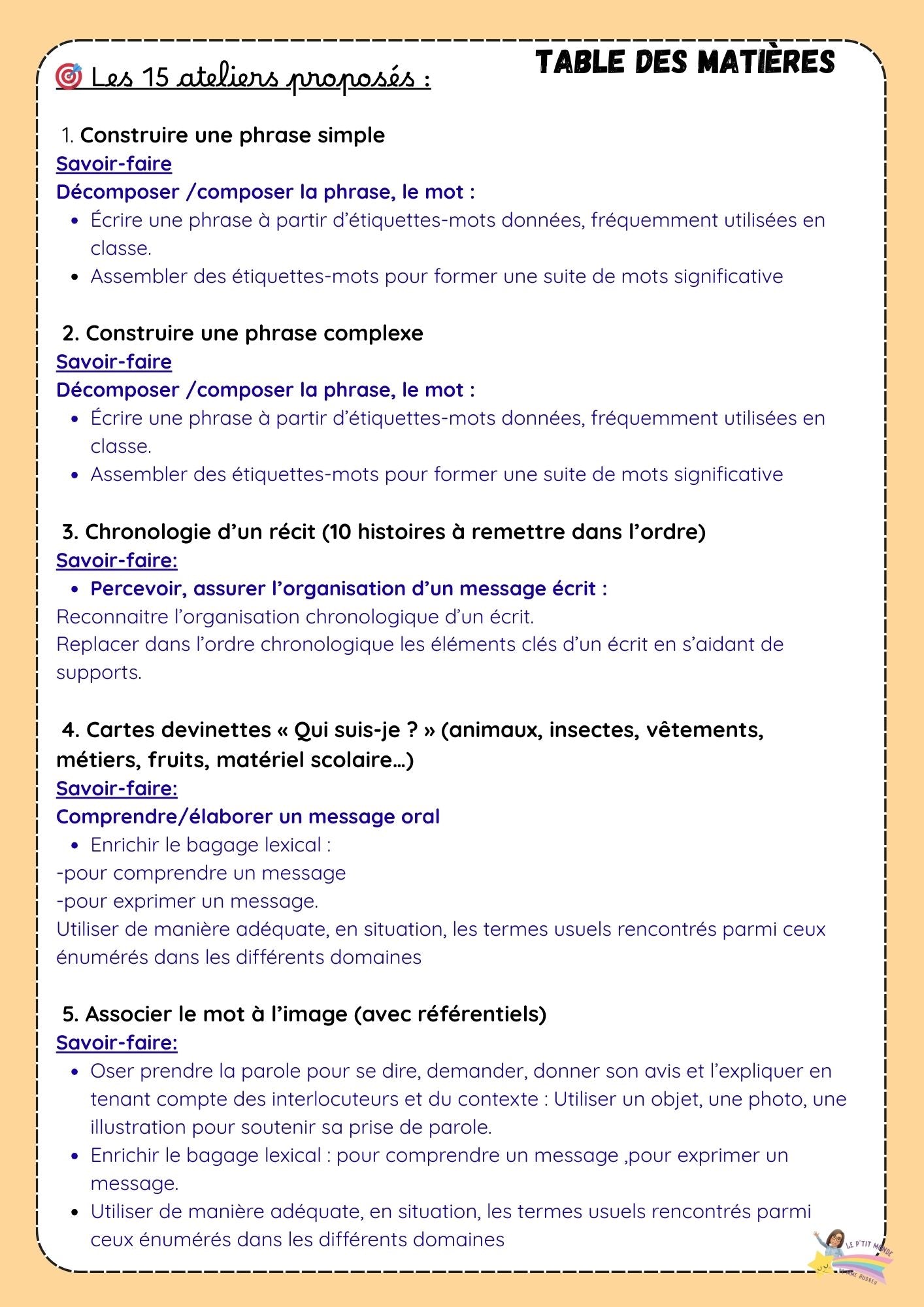 Mes p'tits ateliers de Français