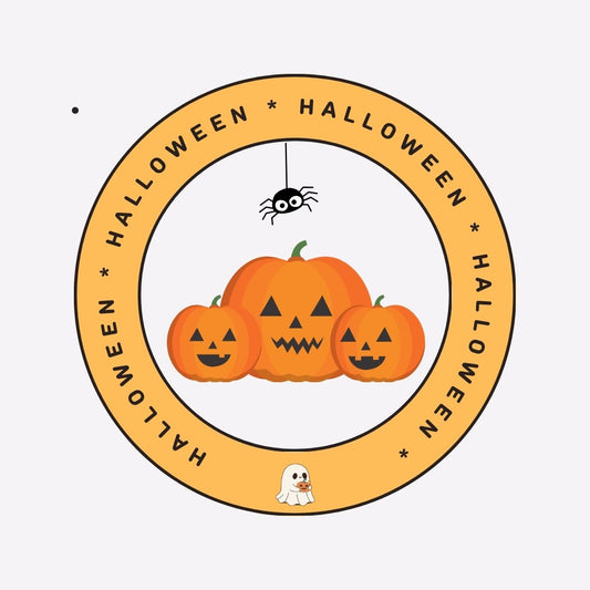 STICKERS ROND: Halloween ( planche de 40 stickers)