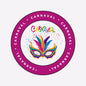 STICKERS ROND: Carnaval ( planche de 40 stickers)