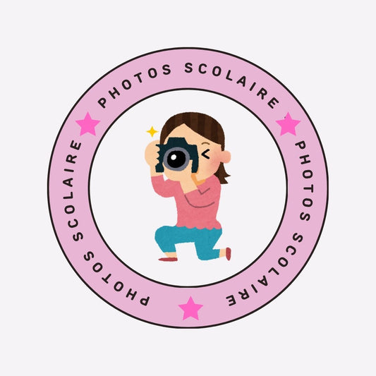 STICKERS rond: Photos scolaire ( planche de 40 stickers)