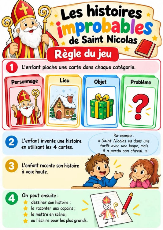 JEU : Les histoires improbables de Saint Nicolas ( création d'histoires)