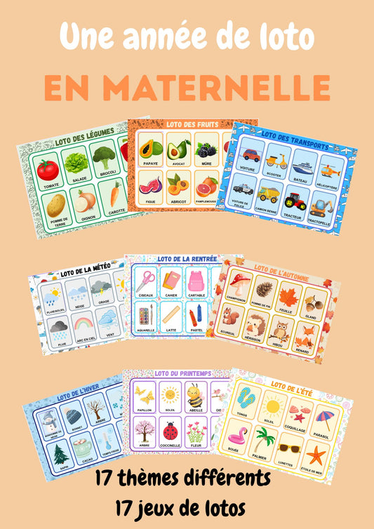 PDF PACK de 13 jeux de  Lotos PDF