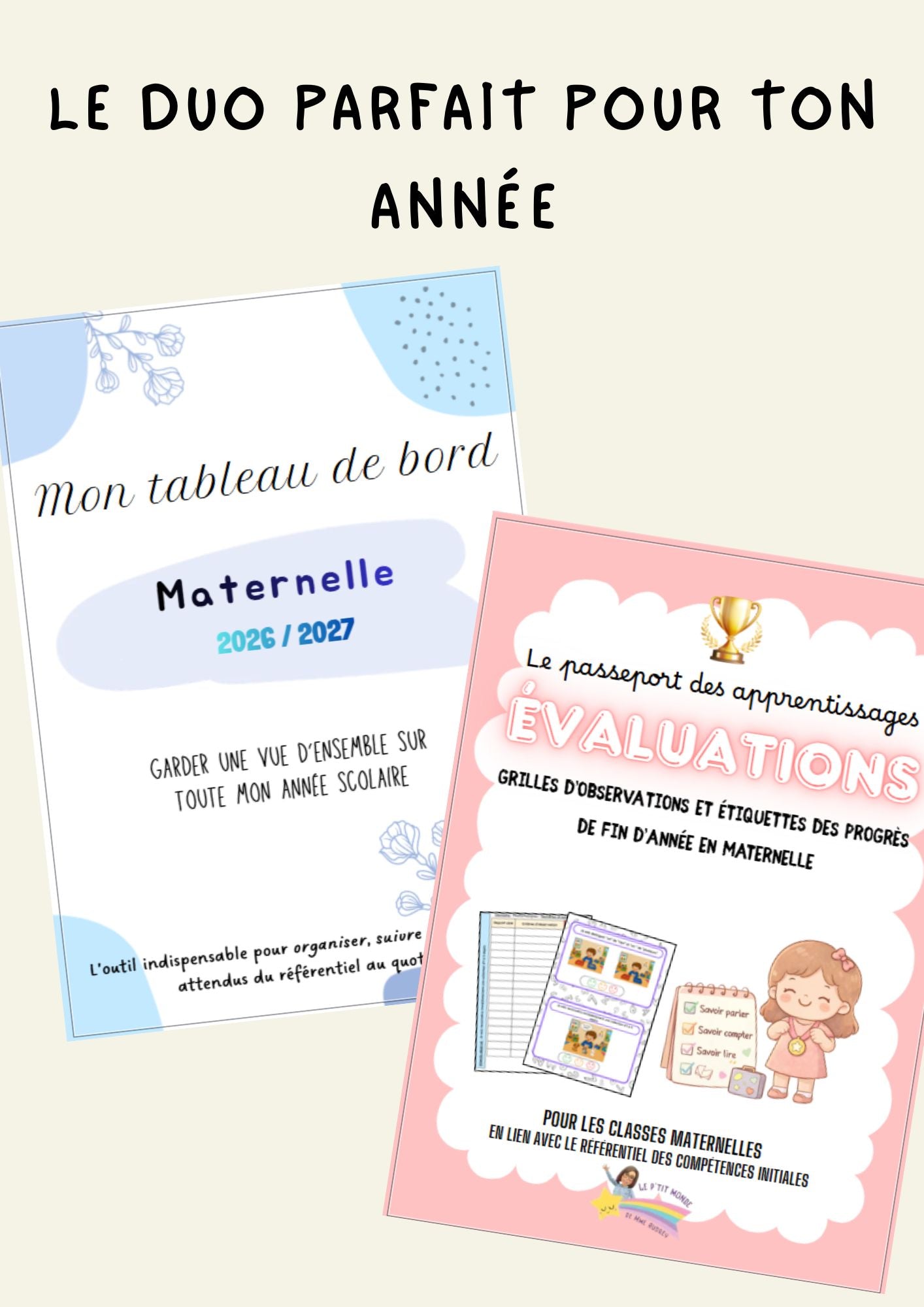 Le duo indispensable : Tableau de bord 2026-2027 + passeport des apprentissages