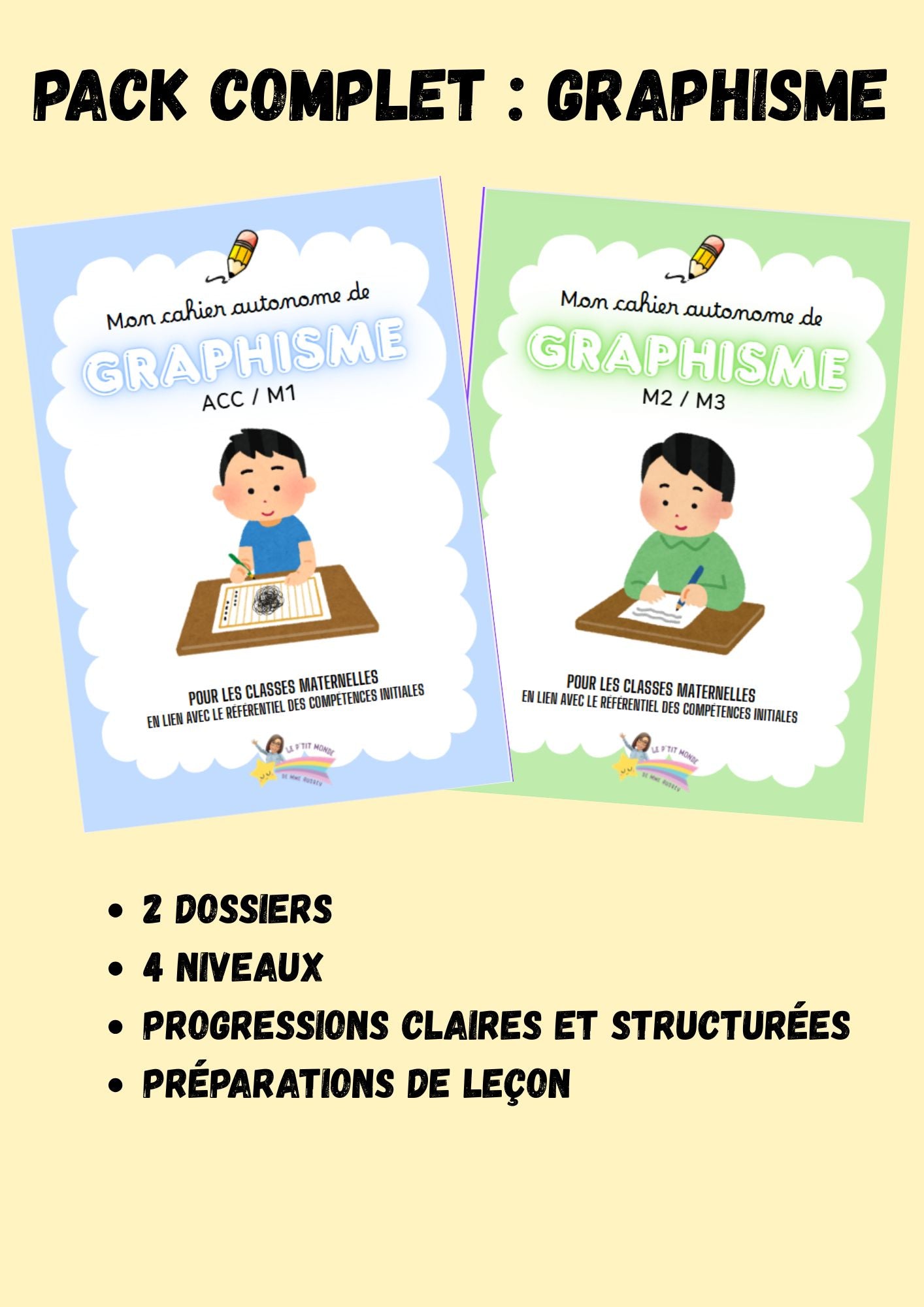 Pack complet : Mes cahiers autonomes de GRAPHISME