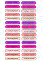 STICKERS RECTANGULAIRES : Lecture plaisir ( planche de 30 stickers)