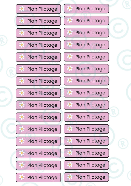 STICKERS RECTANGULAIRES: "Plan Pilotage"