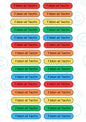 STICKERS RECTANGULAIRES : F.Man et Techn ( planche de 30 stickers)
