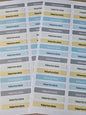 STICKERS RECTANGULAIRES : Néerlandais ( planche de 30 stickers)