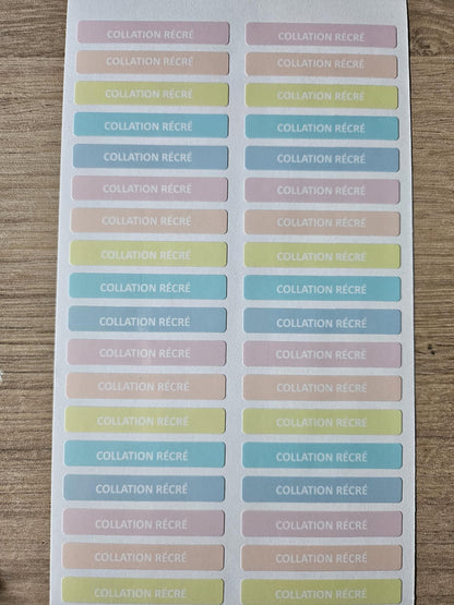 PACK COMPLETSTICKERS RECTANGULAIRES (510 stickers) 17 planches de 30 stickers
