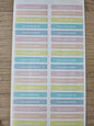 STICKERS RECTANGULAIRES : Collation Récré ( planche de 30 stickers)