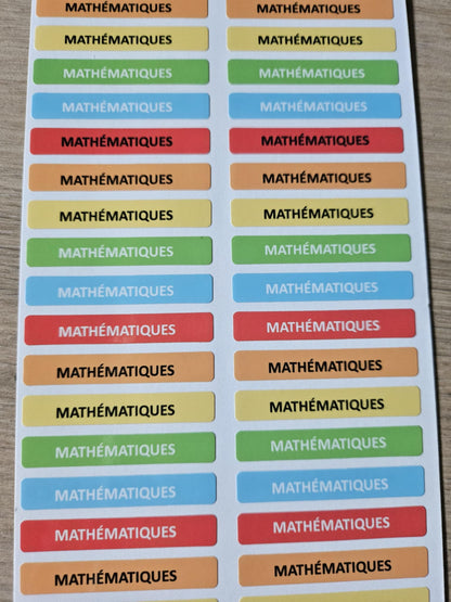 PACK COMPLETSTICKERS RECTANGULAIRES (510 stickers) 17 planches de 30 stickers