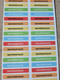 STICKERS RECTANGULAIRES: Mathématiques ( planche de 30 stickers)