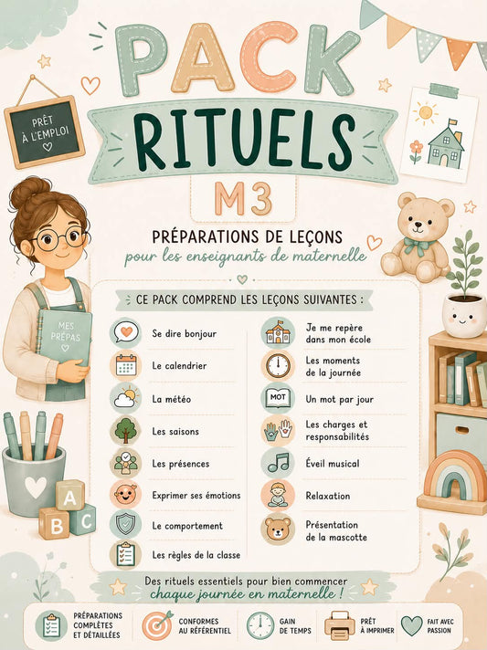 PACK de préparations de leçon complètes sur : LES RITUELS M3 PDF