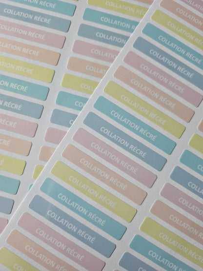 PACK COMPLETSTICKERS RECTANGULAIRES (510 stickers) 17 planches de 30 stickers
