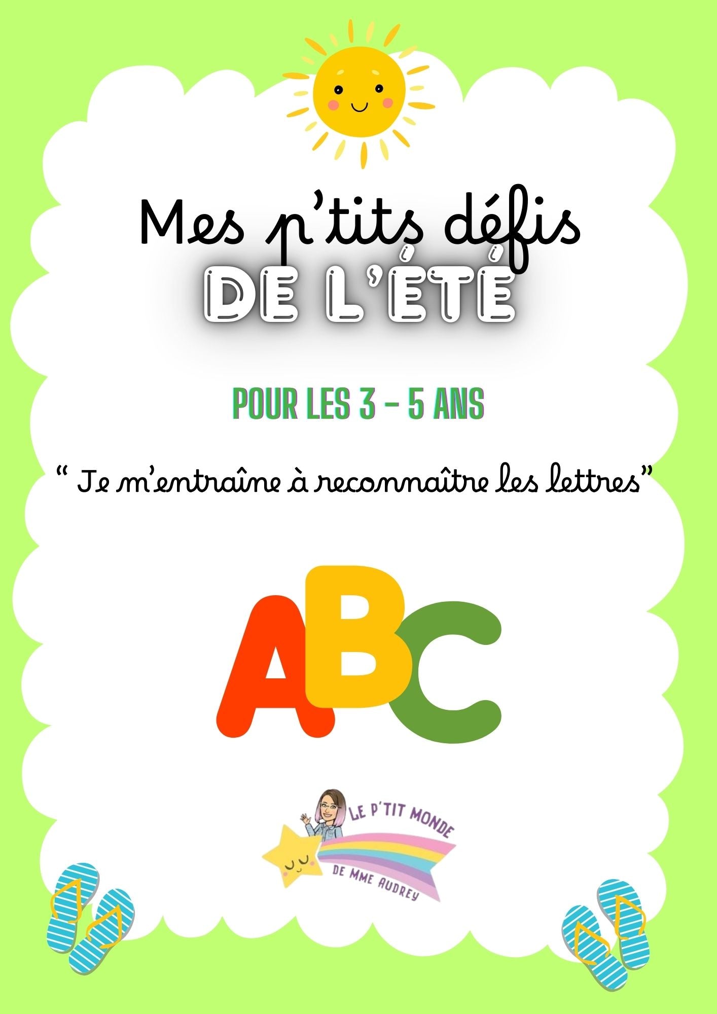 Cahier de vacances " Je m'entraîne à reconnaître les lettres"