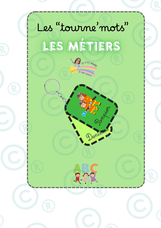 NOUVEAU !  Le tourne 'mot sur LES MÉTIERS