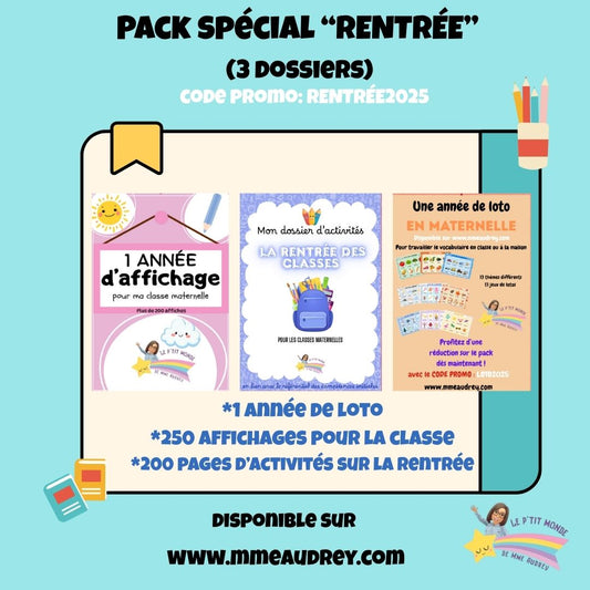 PACK spécial "Rentrée" (3 dossiers)